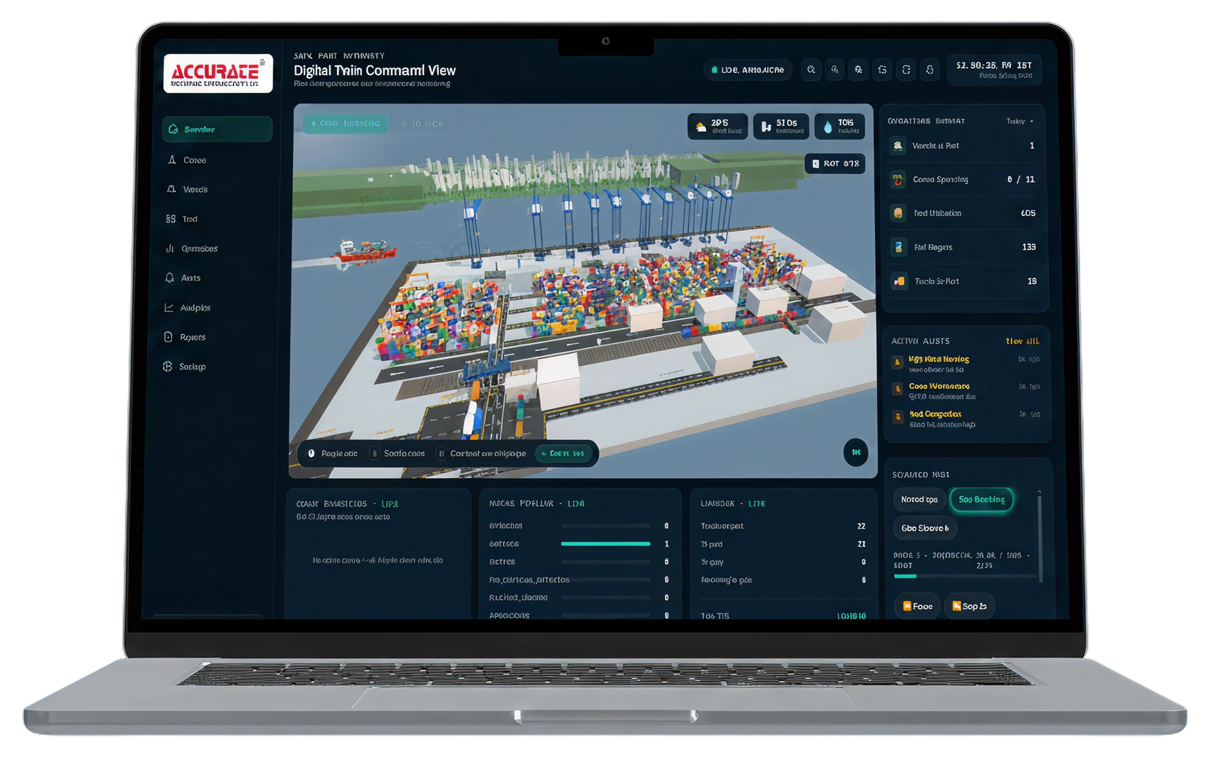 JNPA Digital Twin 3D port view on laptop